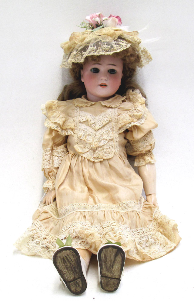 Appraisal: SIMON HALBIG GERMAN BISQUE HEAD DOLL Bisque socket head brown