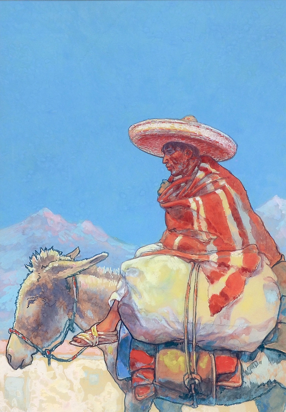 Appraisal: CONE Blanche Murdock American - Mexican Man on a Burro