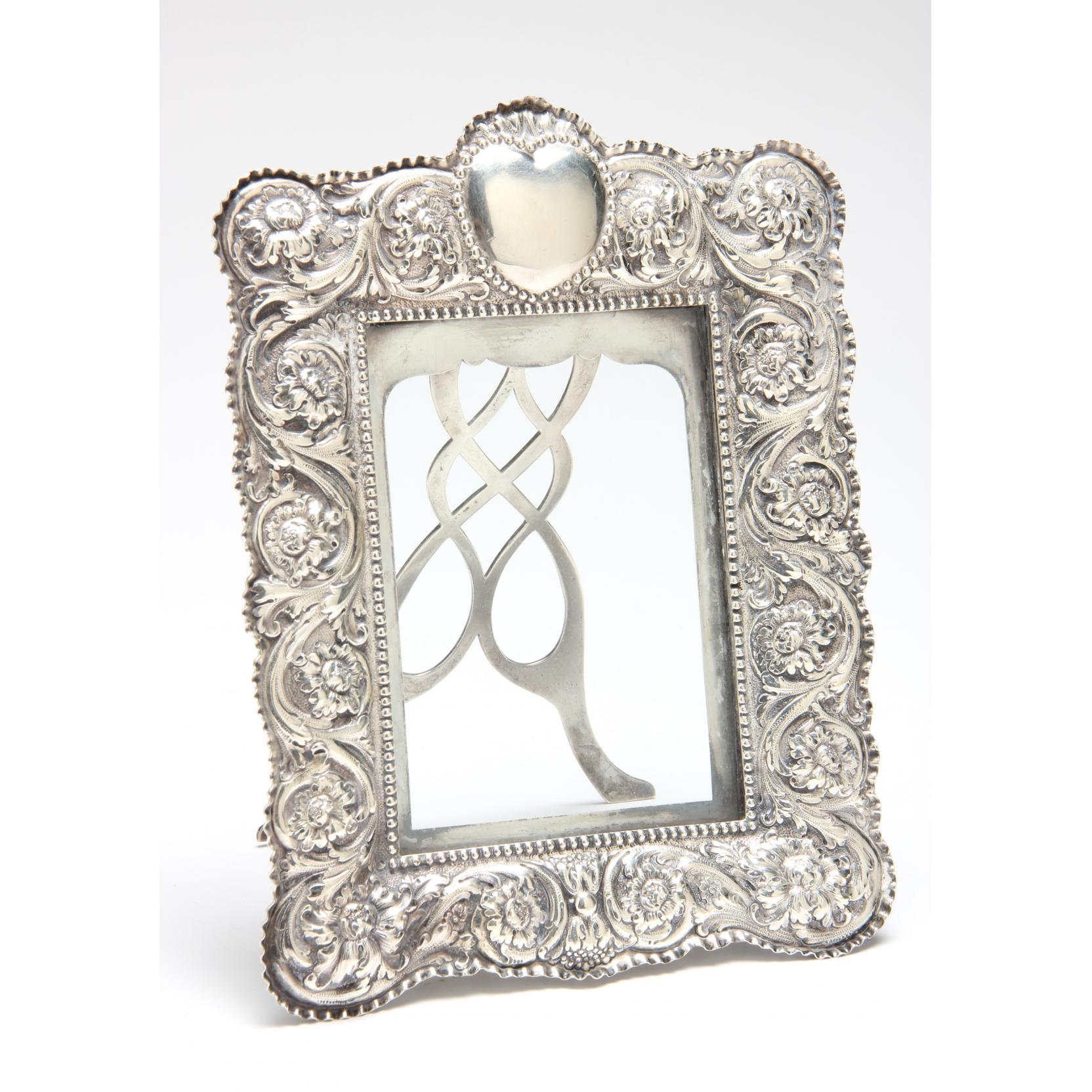 Appraisal: Antique Tiffany Co Sterling Silver Frame with - hallmark with