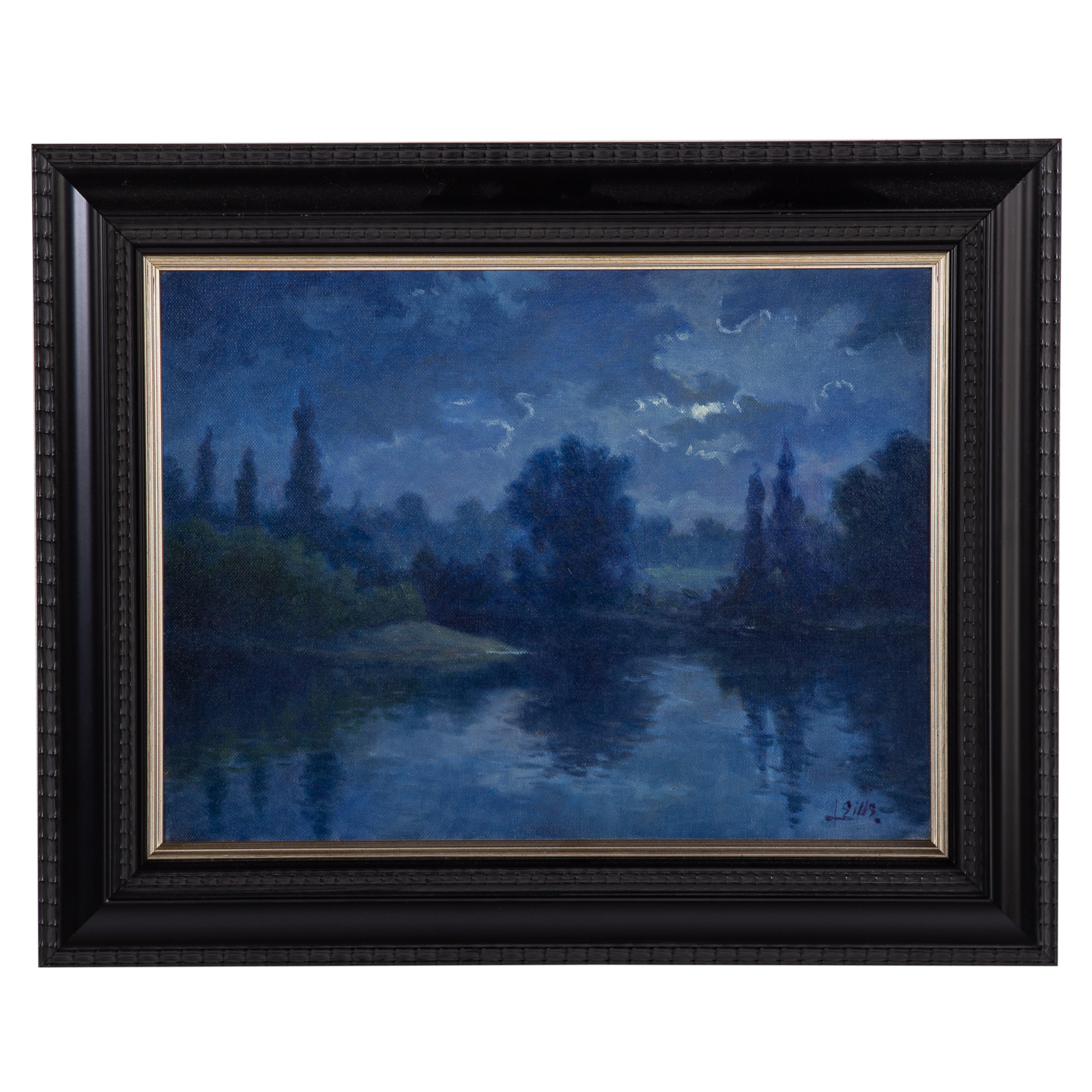 Appraisal: JOHN BRANDON SILLS MOONLIT LANDSCAPE OIL American th century Oil