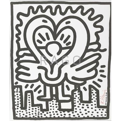 Appraisal: Keith Haring American - Kutztown Connection Offset lithograph framed Signed