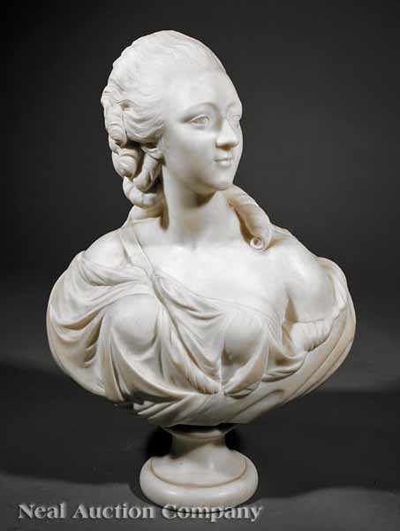 Appraisal: A French Carrara Marble Bust of Madame du Barry late