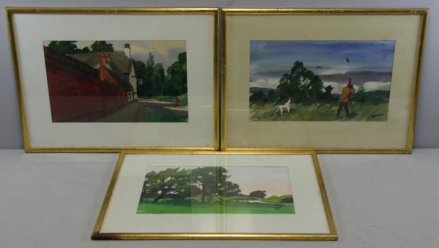 Appraisal: SARGENT Richard Watercolors Local Pub UK - signed lower left