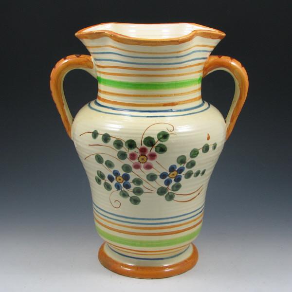 Appraisal: Peters Reed Zane Ware Florentine handled vase Marked Zane Ware