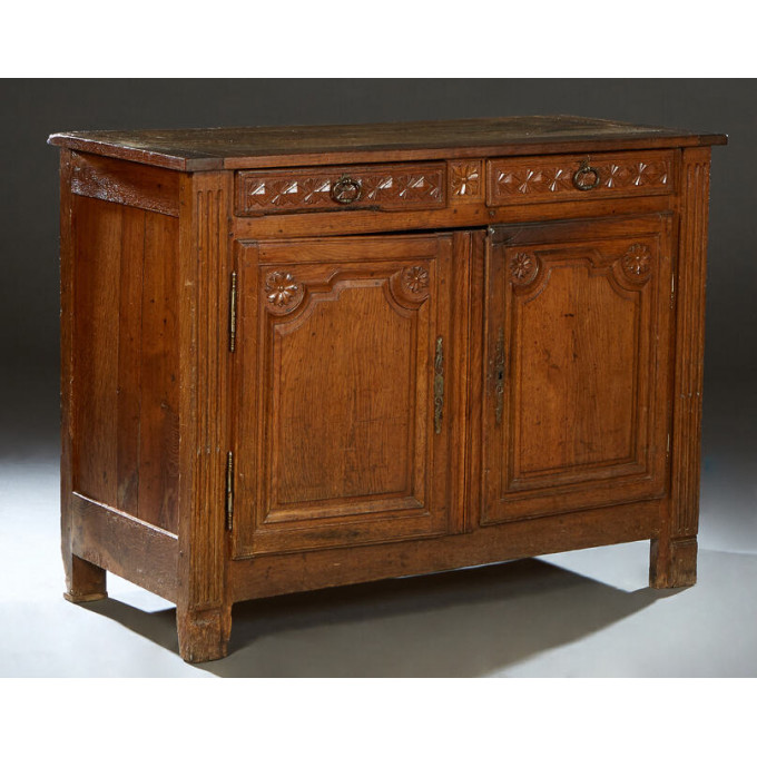 Appraisal: French Provincial Carved Oak Louis XVI Style Sideboard th c