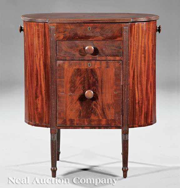 Appraisal: An American Late Federal Mahogany Work Table School of Haines