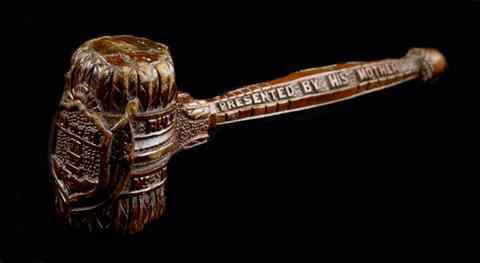 Appraisal: THOMAS JEFFERSON CRADDOCK GAVEL hand carved gavel with ''memory of