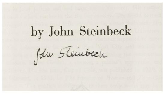 Appraisal: STEINBECK John - In Dubious Battle New York The Modern