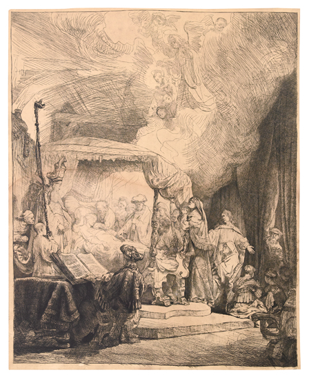 Appraisal: REMBRANDT VAN RIJN The Death of the Virgin Etching and