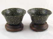 Appraisal: A pair of Chinese turned hardstone bowls cm dia together