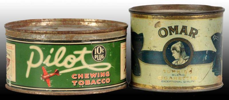 Appraisal: Lot of Tobacco Tins Description First is a Pilot Chewing