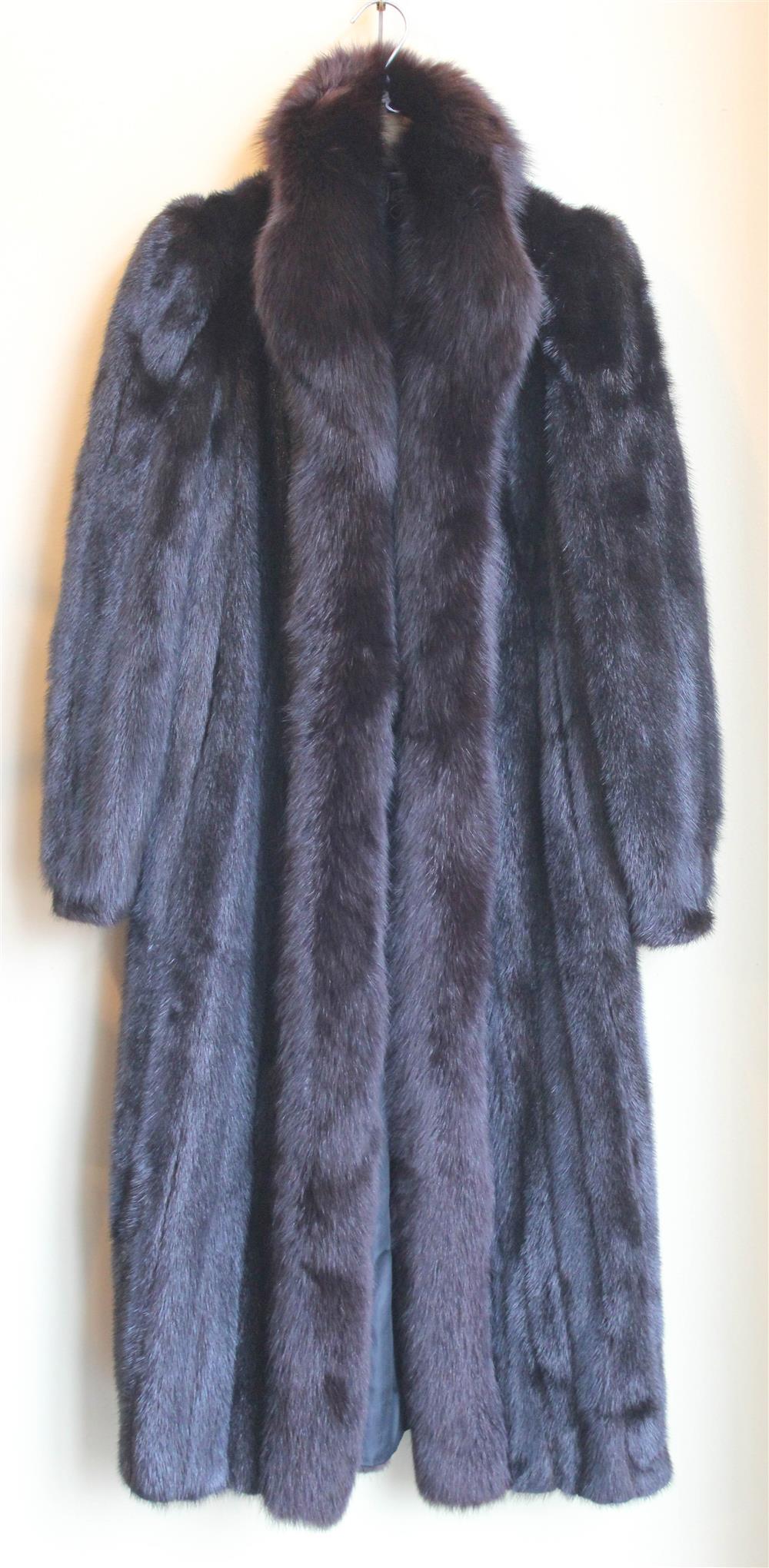 Appraisal: FULL LENGTH MINK COAT TRIMMED IN FOX the mink coat