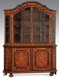 Appraisal: Dutch Rococo style marquetry cabinet h Dutch Rococo style marquetry