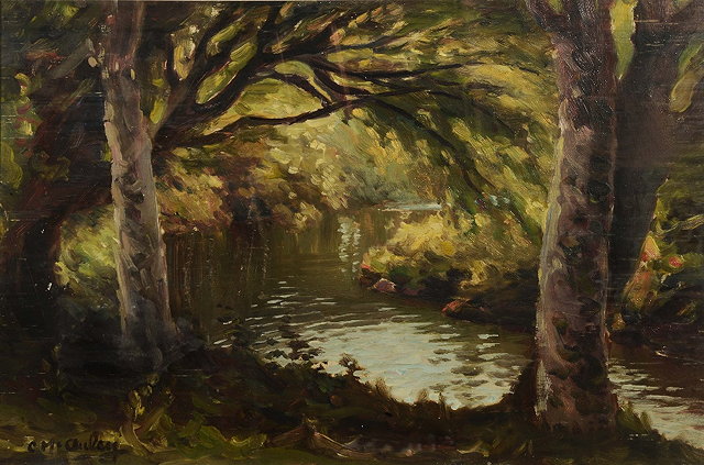 Appraisal: CHARLES J MCAULEY - A meandering river shrouded by trees