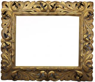 Appraisal: Large Antique Carved Gilt Italian Frame Large Antique Carved Gilt