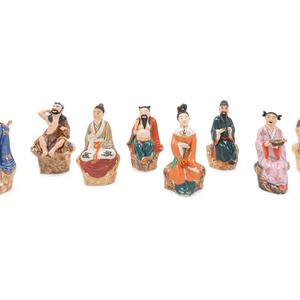 Appraisal: A Set of Eight Chinese Famille Rose Porcelain Figures of