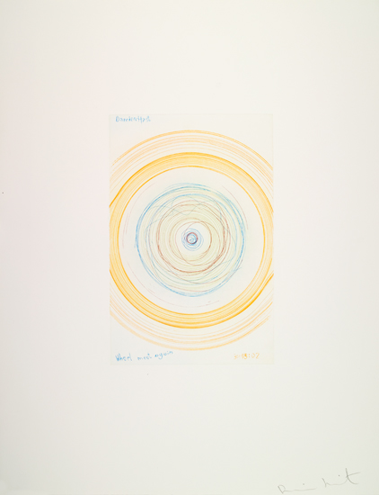 Appraisal: DAMIEN HIRST Wheel Meet Agiain Color etching and aquatint on