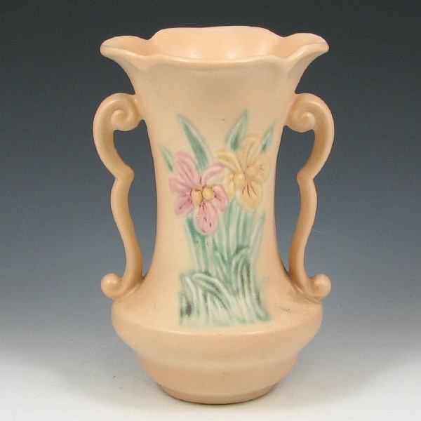 Appraisal: Hull Iris - Vase - Mint Iris vase in cream