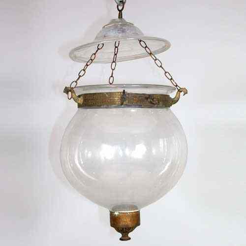 Appraisal: A Small Anglo Indian Glass Hundi Hall Lantern th century