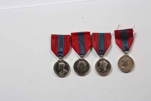 Appraisal: A GROUP OF FOUR FAITHFUL SERVICE MEDALS awarded to Jessie