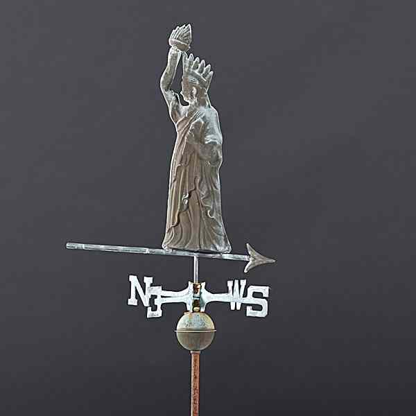 Appraisal: Statue of Liberty Weathervane American th century a seamed swelled-body