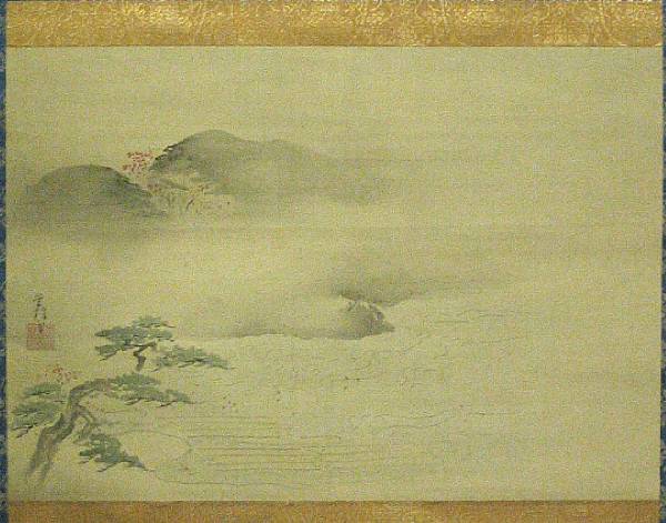 Appraisal: A group of two Japanese paintings Hanging scrolls ink and