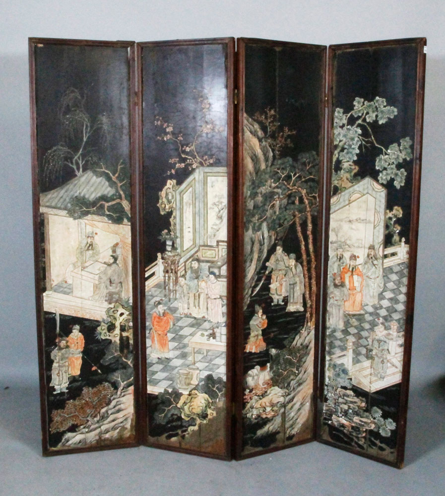 Appraisal: - th C Chinese Coromandel Screen th century Chinese coromandel