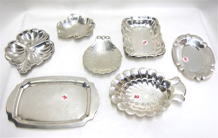 Appraisal: SEVEN PIECES AMERICAN STERLING HOLLOWWARE Reed Barton tray pattern X