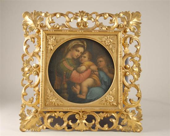 Appraisal: Unknown Artist th C Madonna and Child with St John