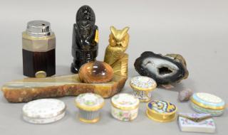 Appraisal: Tray lot to include Bonwit teller Gucci lighter enameled and