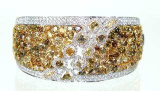 Appraisal: EXQUISITE KARAT FANCY DIAMOND BANGLE BRACELET Exquisite karat fancy diamond