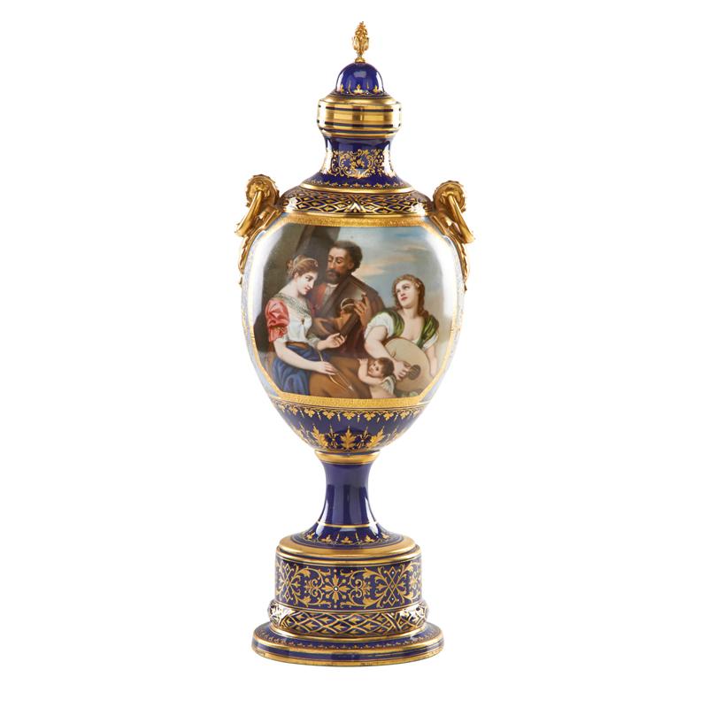 Appraisal: ROYAL VIENNA PORCELAIN URN Condition Report