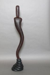 Appraisal: Mark Abildgaard American th c Serpent Figure Cast glass Signed