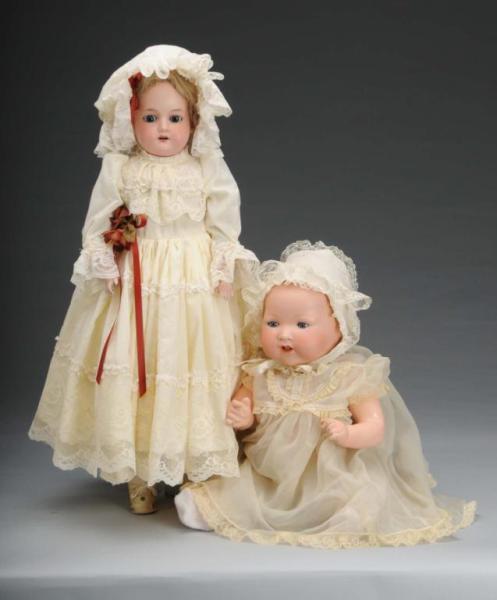 Appraisal: Lot of German Bisque Dolls Description German circa One with