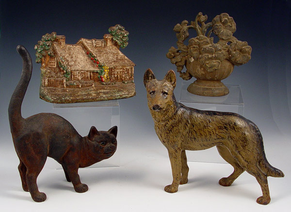 Appraisal: COLLECTION OF HUBLEY DOORSTOPS To include German Shephard '' x