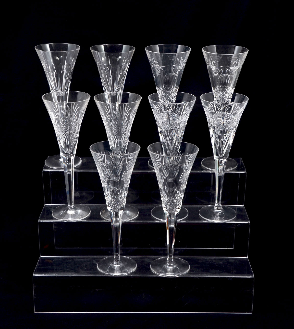 Appraisal: SET WATERFORD ''THE MILLENNIUM COLLECTION'' FLUTES IN ORIGINAL BOXES Comprising