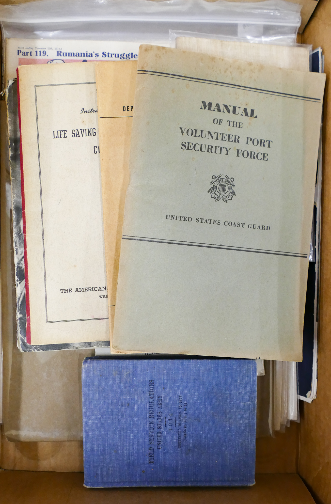 Appraisal: Box Military Manuals Etc