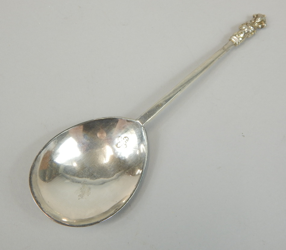 Appraisal: A mid thC silver Apostle spoon with plain bowl hallmark