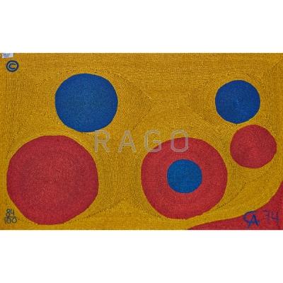 Appraisal: AFTER ALEXANDER CALDER - BON ART Maguey fiber tapestry Sun