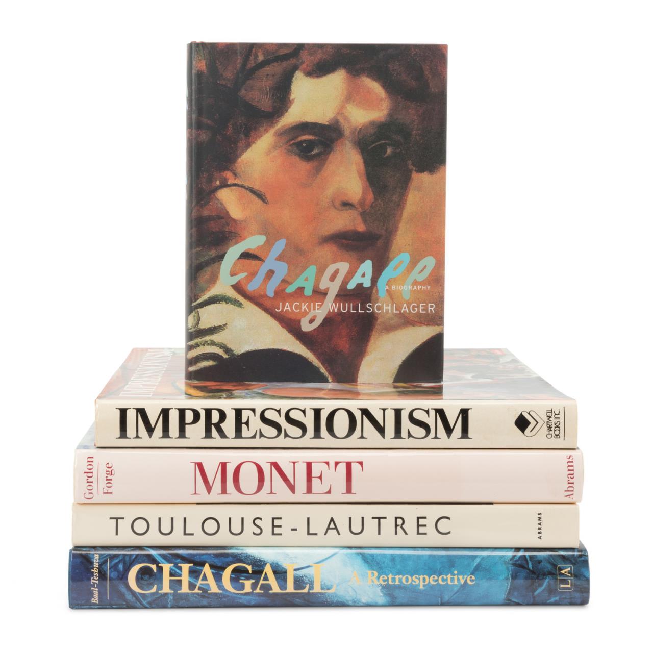 Appraisal: FIVE HARDCOVER BOOKS ON EUROPEAN ARTISTS Assortment of five hardcover