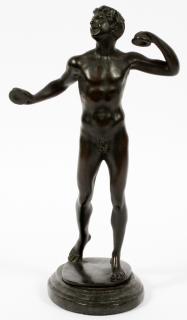 Appraisal: AFTER THE DANCING FAUN OF POMPEII BRONZE FIGURE AFTER THE