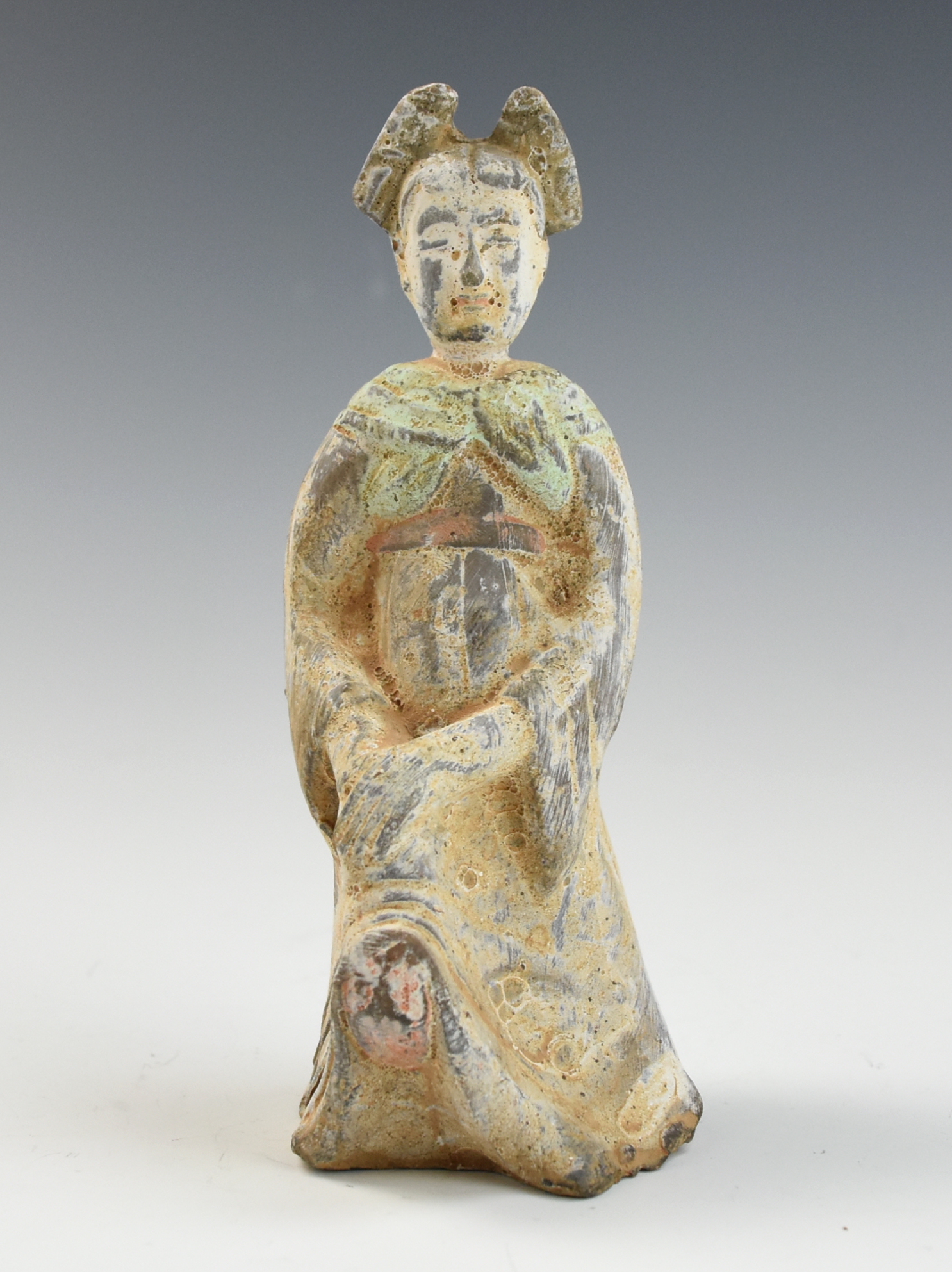 Appraisal: CHINESE CERAMIC SANCAI FIGURE OF LADY Chinese sancai female ceramic