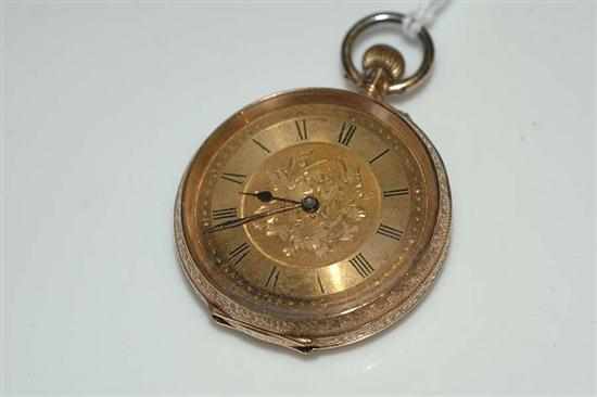 Appraisal: A MIDSIZE CROWN WIND OPEN FACE POCKET WATCH TO A