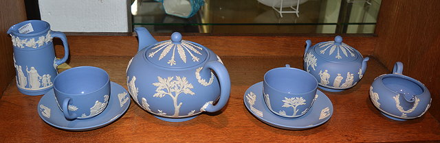 Appraisal: Wedgwood Jasperware tea setcomprising two tea cups and saucers a