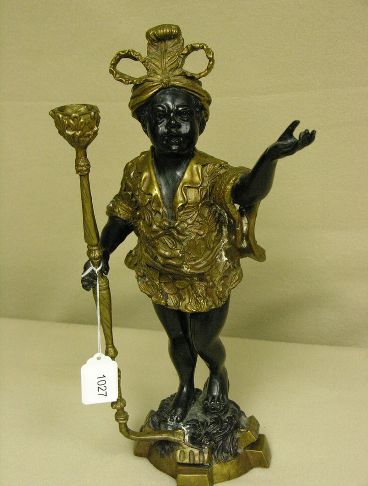 Appraisal: CAST BRASS BLACKAMOOR Age undetermined Size by