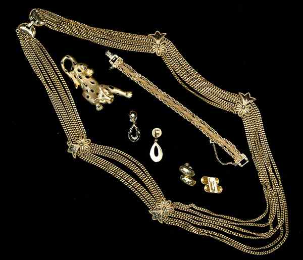 Appraisal: Goldette Trifari Napier Monet Costume Jewelry Collection A Goldette triple