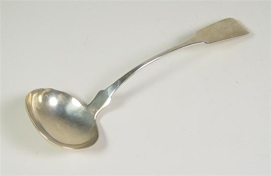 Appraisal: Coin Silver Punch Ladle Circa Fiddle design with monogram verso