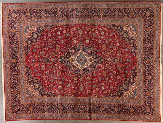 Appraisal: Fine Keshan carpet Iran modern x