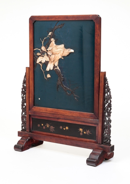 Appraisal: Meiji period late th-early th century Double sided screen with