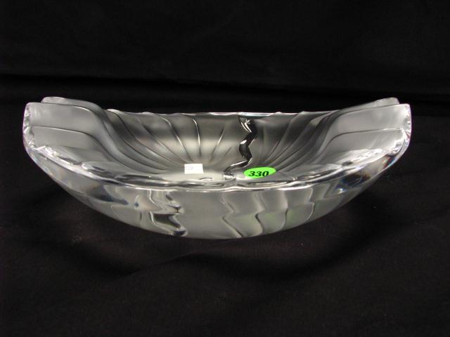 Appraisal: Lalique Crystal stylized ashtray '' long '' wide